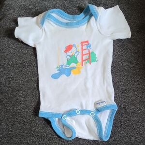 Vintage Gerber Baby Onsie Painting Bear